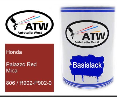 Honda, Palazzo Red Mica, 806 / R902-P902-0: 500ml Lackdose, von ATW Autoteile West.